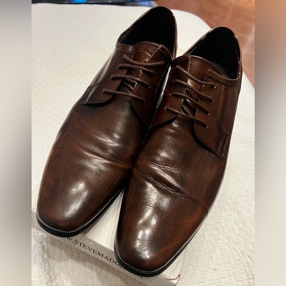 Men’s Steve Madden Desmond Oxford Shoes, 11, Tan - Picture 3 of 10